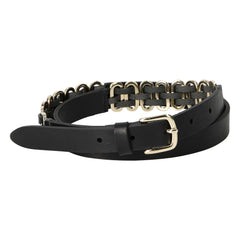 Herbert Brother Sister - La Alba Leather Belt | Black