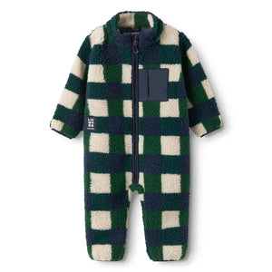 Liewood - Sherpa-style Nolano Checked Recycled Fiber Jacket | Navy