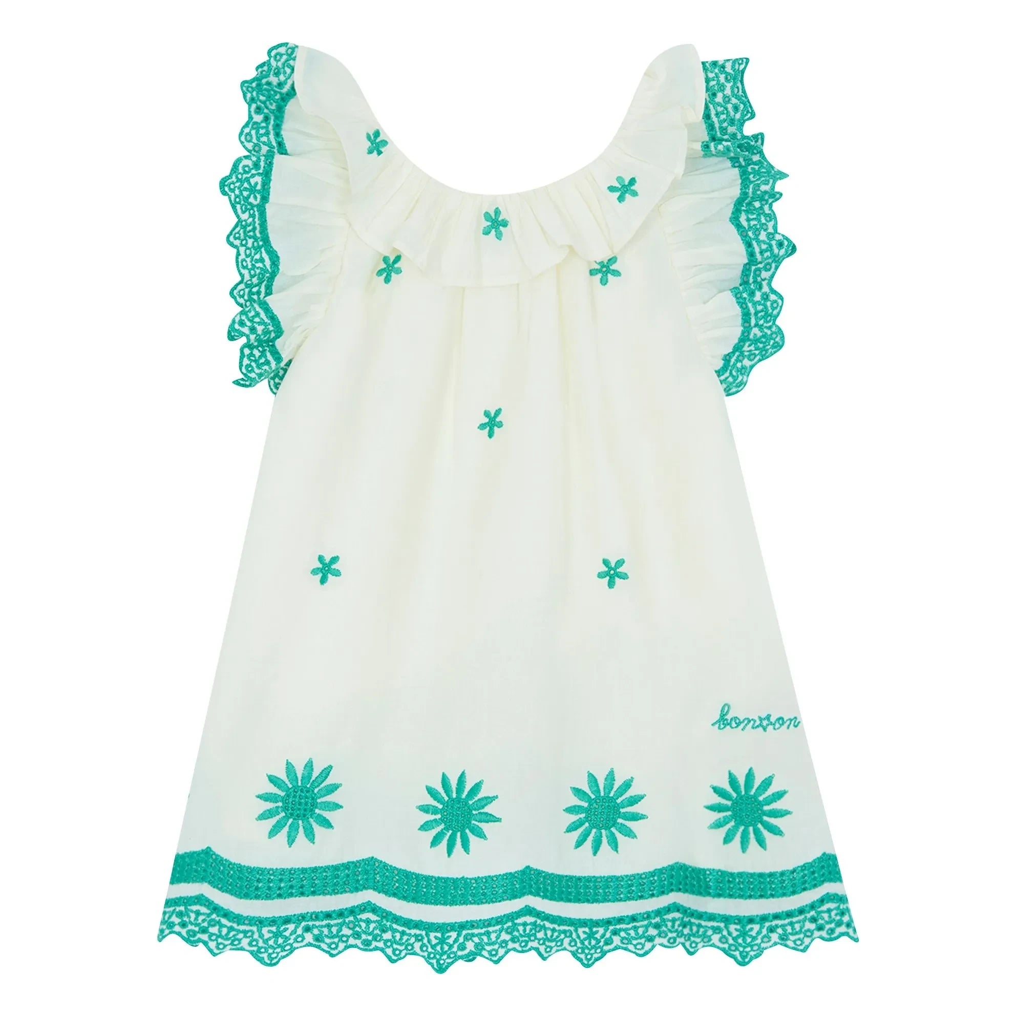 Bonton - Anna Embroidered Dress | Ecru