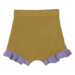 birinit - Yellow Green Ruffle Mesh Shorts