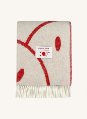 Maison Deux - Wool Blanket - Maison Deux x Smiley | Ecru