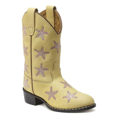 Bootstock - Starfish Leather Western Boots | Pale Yellow