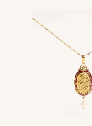 Palas - “Le Secret” Long Necklace | Red