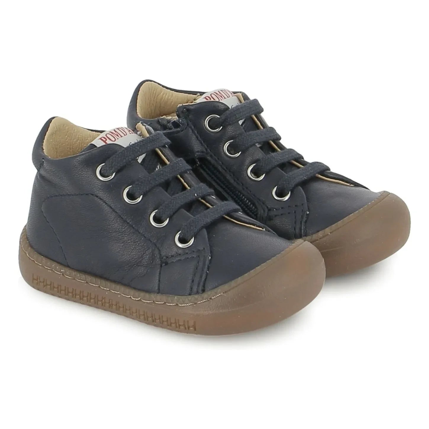 Pom d'Api - Walk-in Collar Boots | Navy Blue
