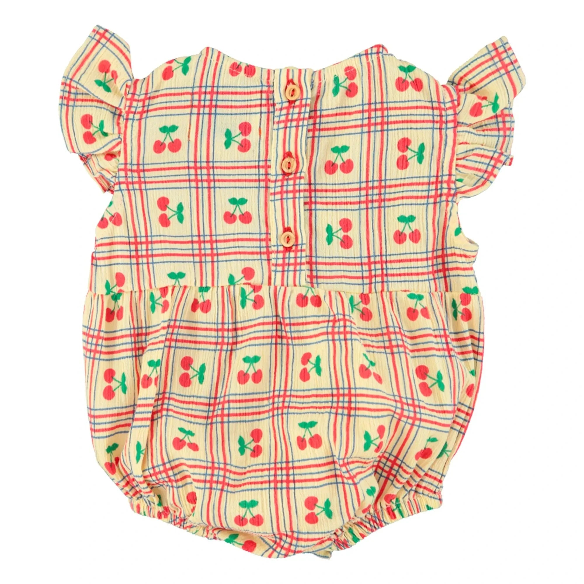 Piupiuchick - Hanging Cherry romper | Yellow