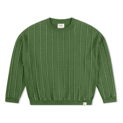 Matona - Striped Organic Cotton Sweater | Green
