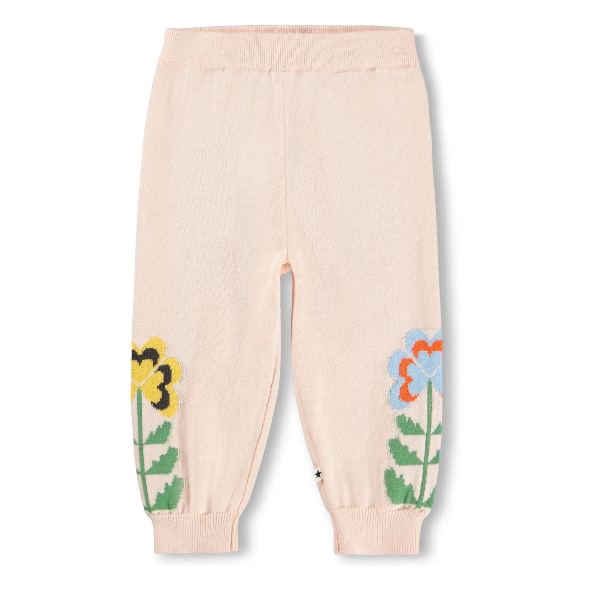 Molo - Organic Cotton Floral Pattern Sweatpants | Light Pink