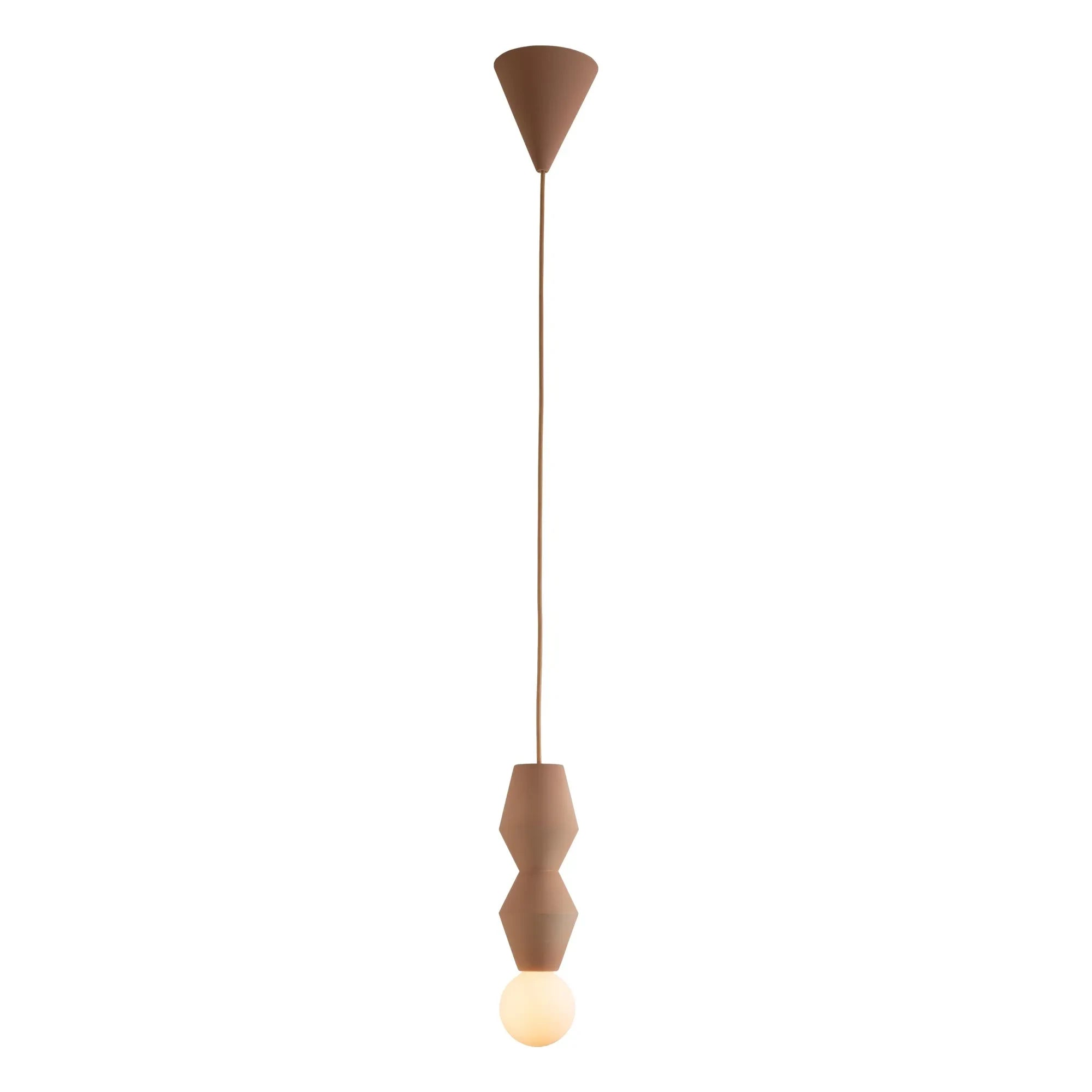 Schneid Studio - Stucco 2 Ceramic Pendant Lamp | Brown