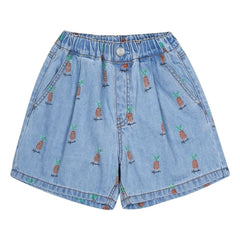 Jelly Mallow - Denim Pineapple Shorts | Blue