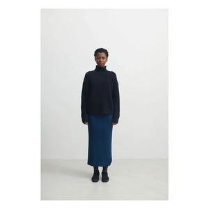 FUB - Raw Wool Sweater - Women's Collection | Navy