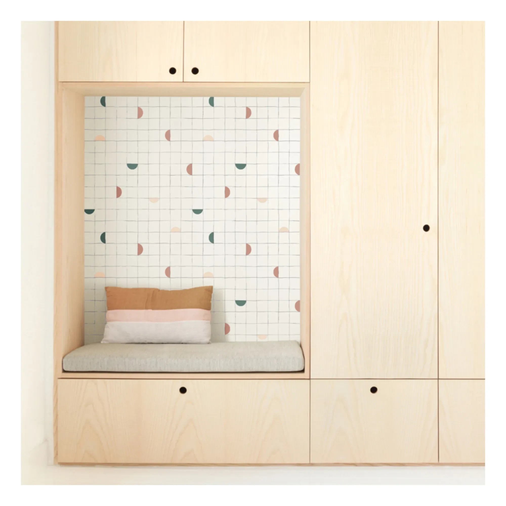 Season Paper - Moon Wall Wallpaper | Emerald Green