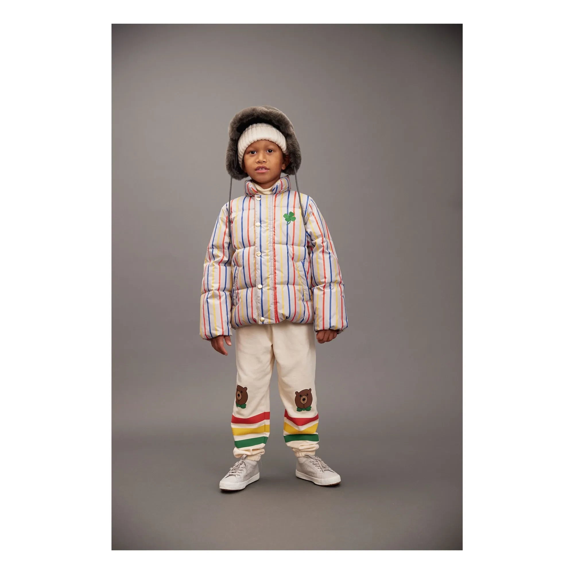 Mini Rodini - Clover Filled Coat | Ecru