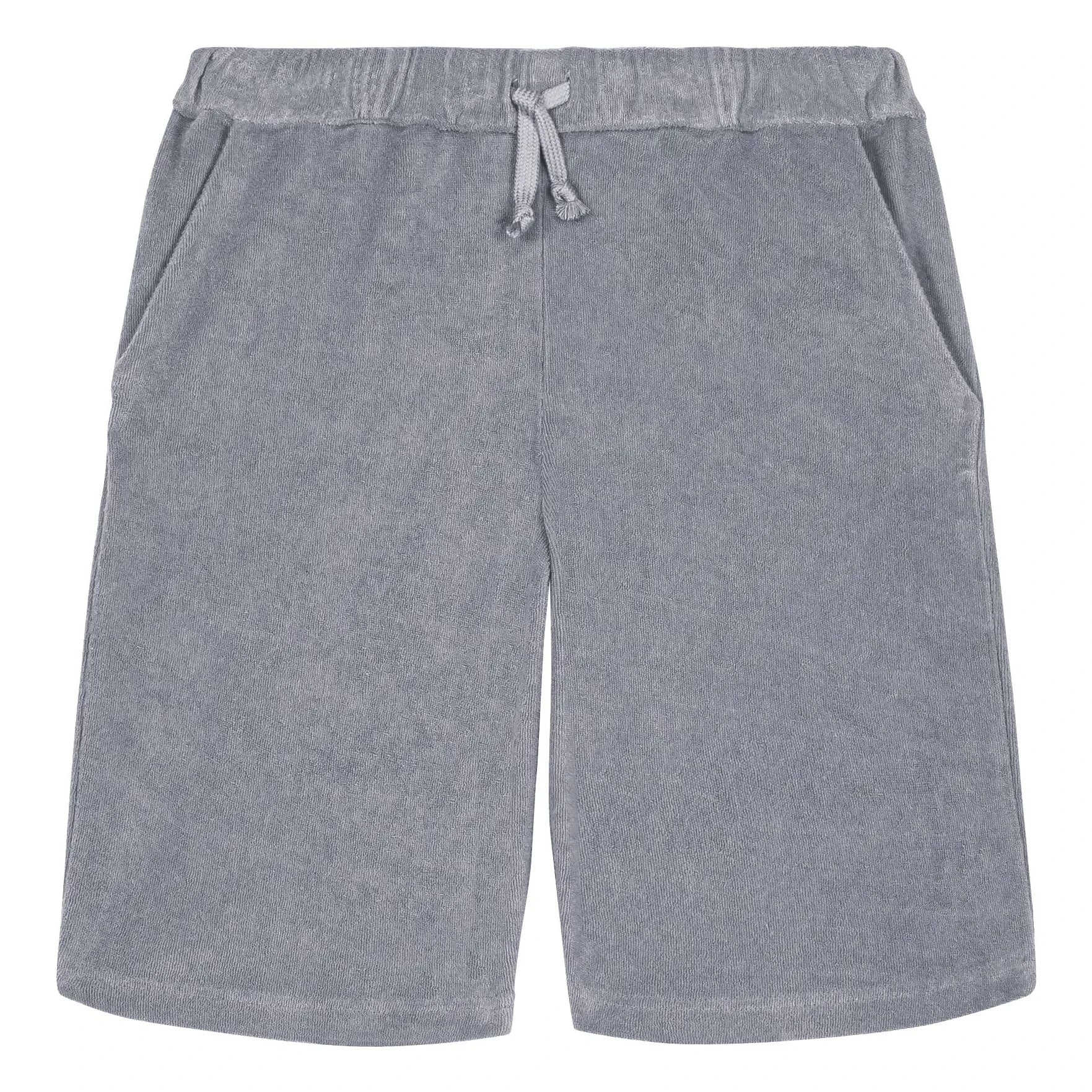 Studio Bohème - Basile Organic Cotton Towel Shorts | Gray Blue