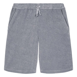 Studio Bohème - Basile Organic Cotton Towel Shorts | Gray Blue
