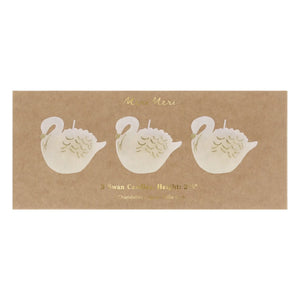 Meri Meri - Swan Mum Sets - 3'lü Set | Ecru