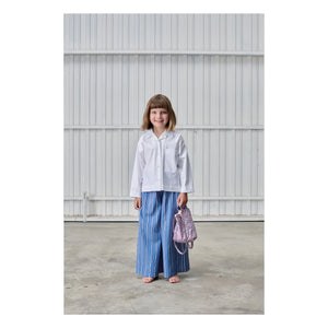 Tangerine - Wide Leg Striped Trousers | Blue