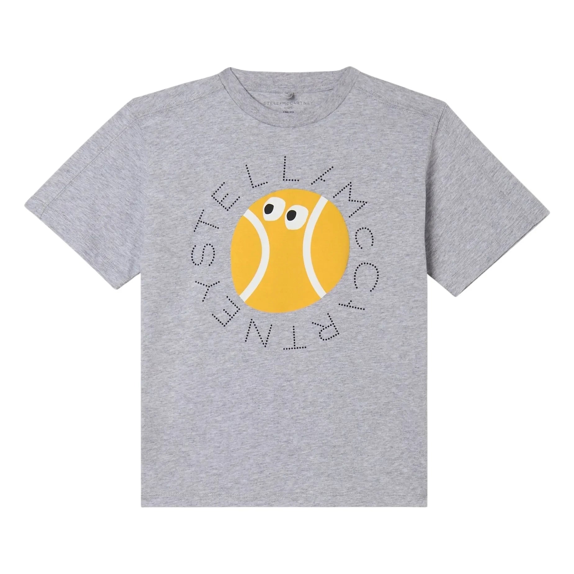 Stella McCartney Kids - Stella Tennis Organic Cotton T-Shirt | Heather Grey