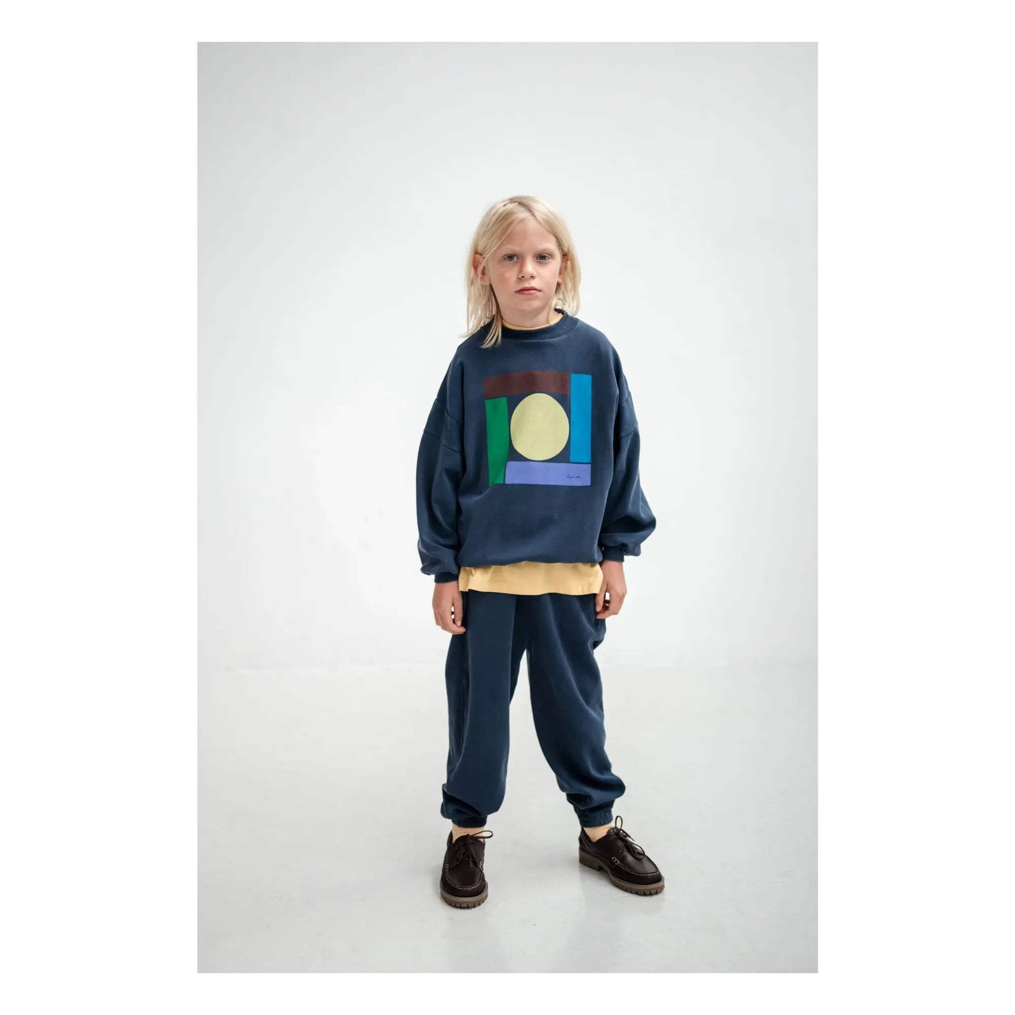 Repose AMS - Crew Neck Printed Organic Cotton | Midnight blue