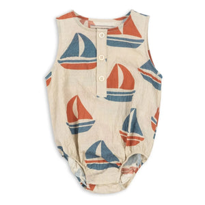 Konges Sløjd - Elliot Bateaux organic cotton romper | Beige