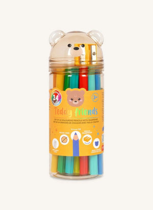 Legami - 24-Piece Teddy Friends Colored Pencil Set