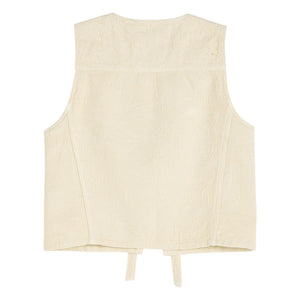OAS - Lia Embroidered Sleeveless Vest | Ecru