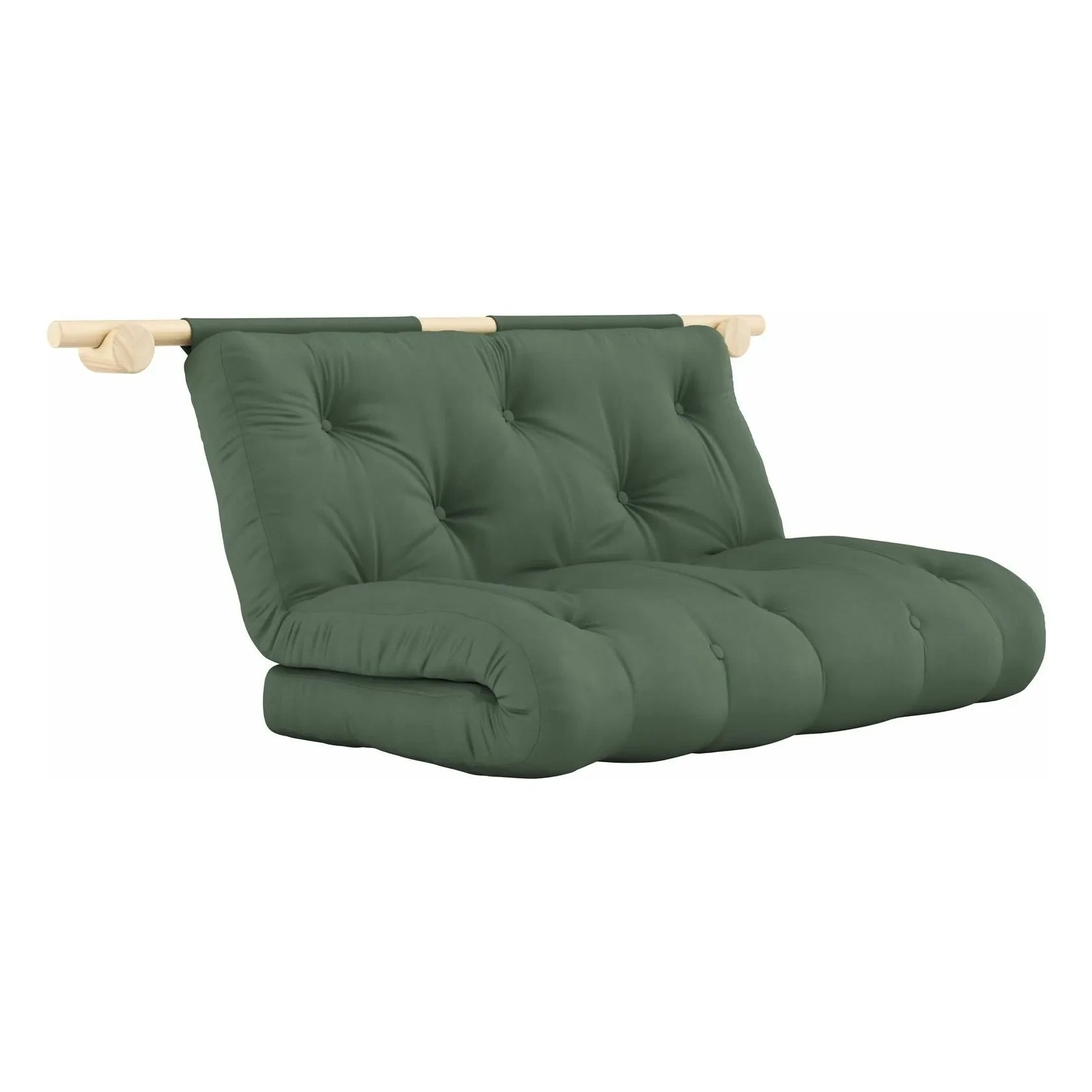 Karup Design - Single Bed with Bunk Bed Frame 135x200 cm | Olive Green