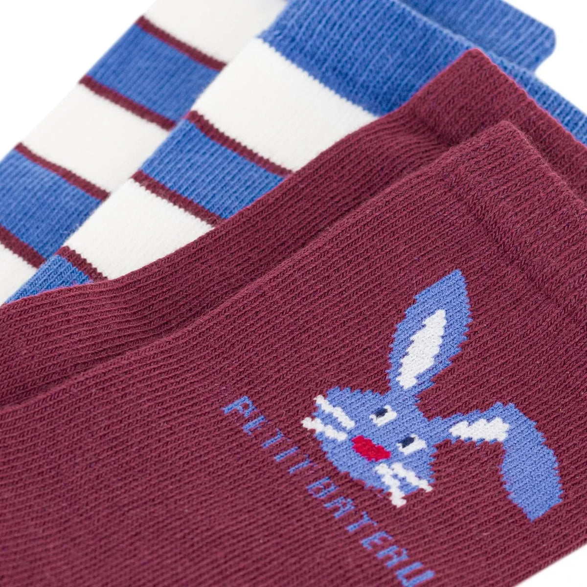 Petit Bateau - 2 Pairs Rabbit Socks | Blue