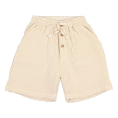 Búho - Cotton Gauze Bermuda Shorts | Sand