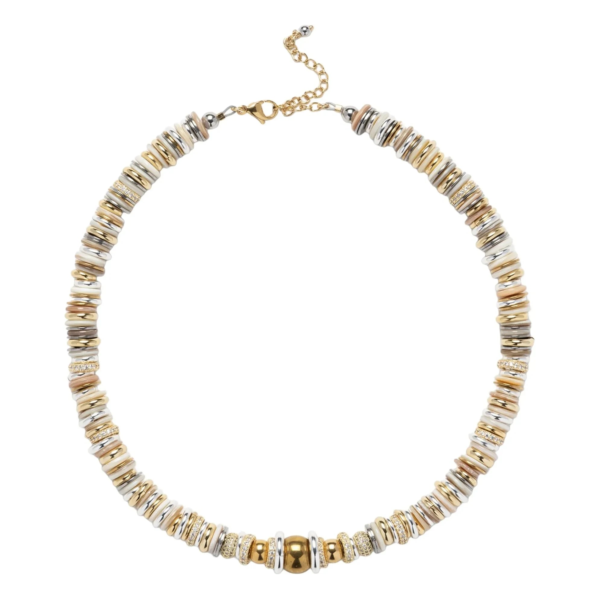 Sigal - Twist Rondelle Necklace | White