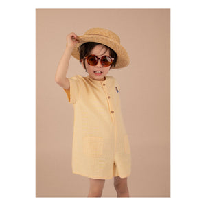 Loir - Arsène Vichy Organic Cotton Romper | Yellow