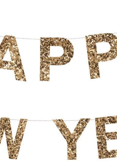 Meri Meri - Happy Birthday Glitter String | Gold