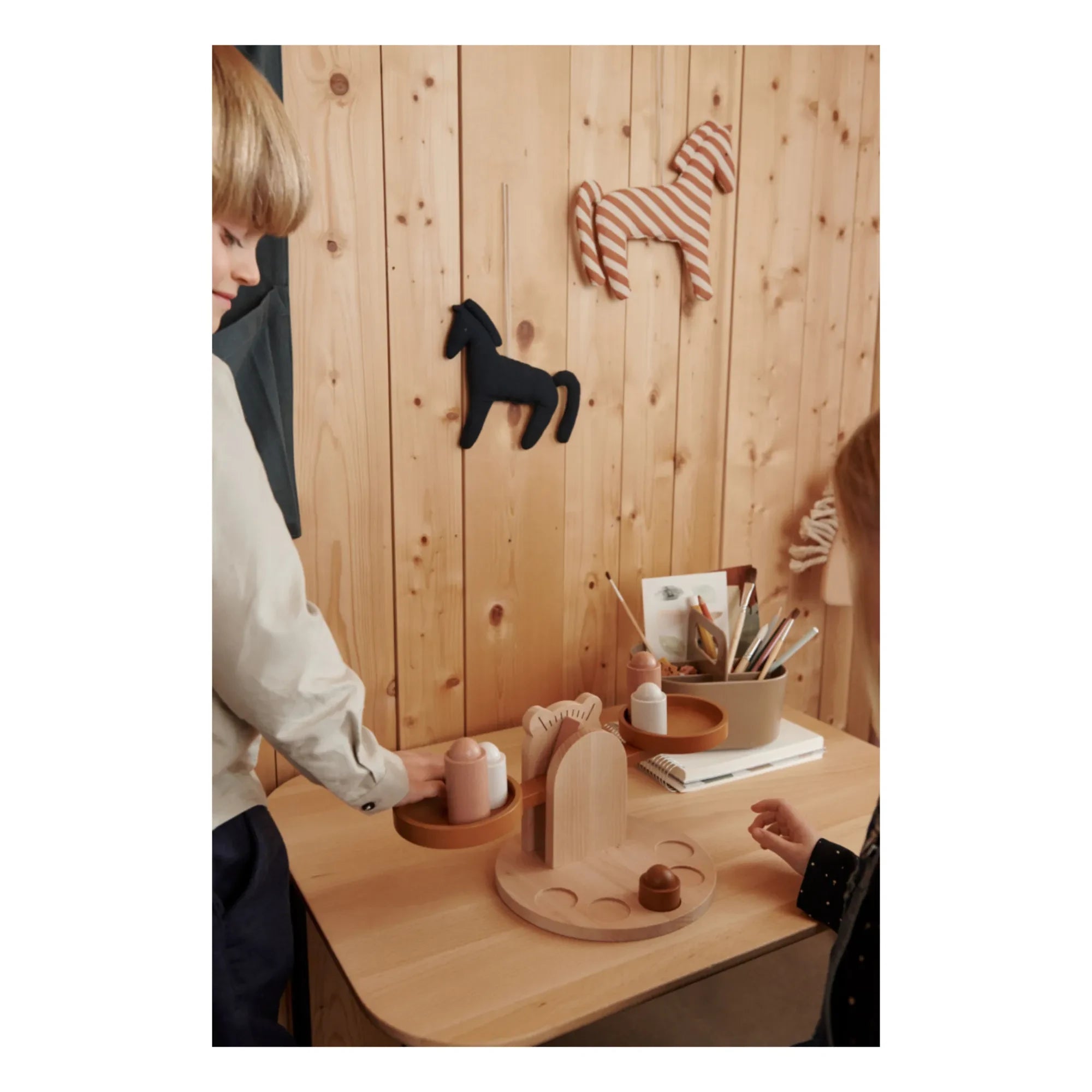 Liewood - Leonardo Wall Decorations - 3-Piece Set | Horses/Dark Rosetta Mix
