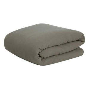 garbo&friends - Geranium Cotton Muslin Duvet Cover | Khaki