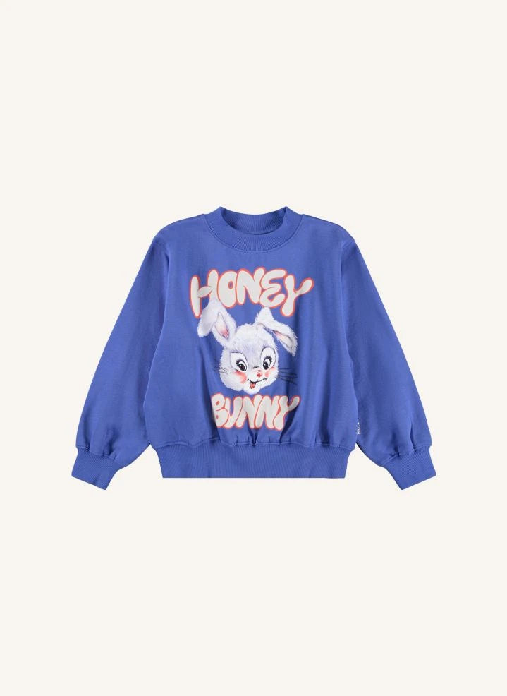 Molo - Marge Honey Bunny organic cotton sweatshirt | Blue