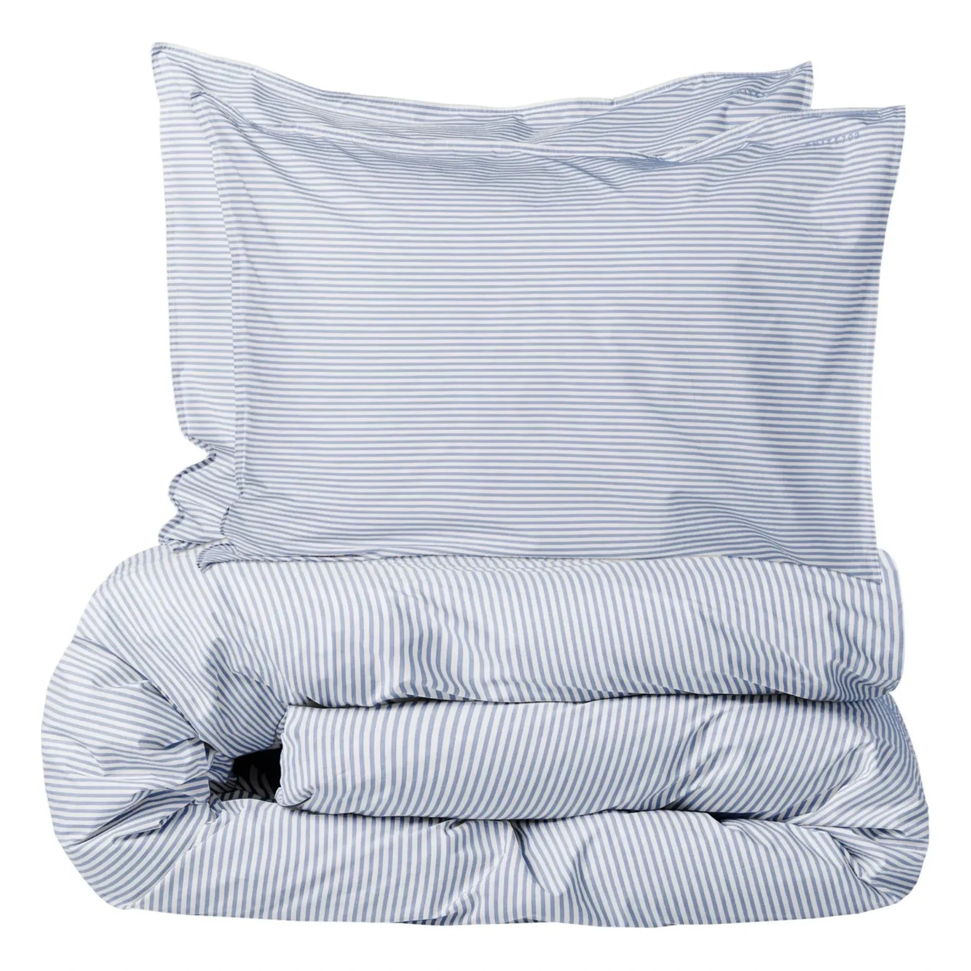 Suite 702 - Organic Cotton Striped Duvet Cover | Blue