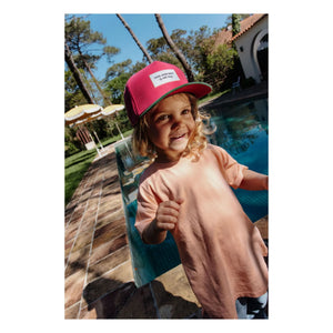 Hello Hossy - Organic Cotton Mini Curved Brim Hat | Fuchsia