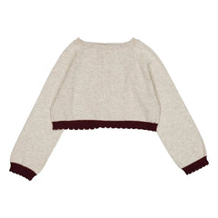 Loir - Chiné Bolero Cardigan | Beige