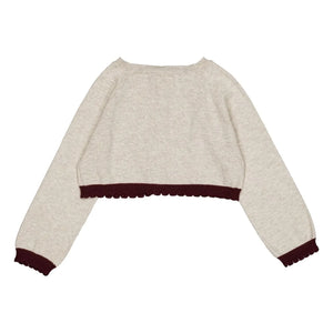 Loir - Chiné Bolero Cardigan | Beige