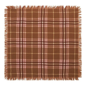 Bompard - Mini Checkered Tartan Cashmere Scarf | Brown