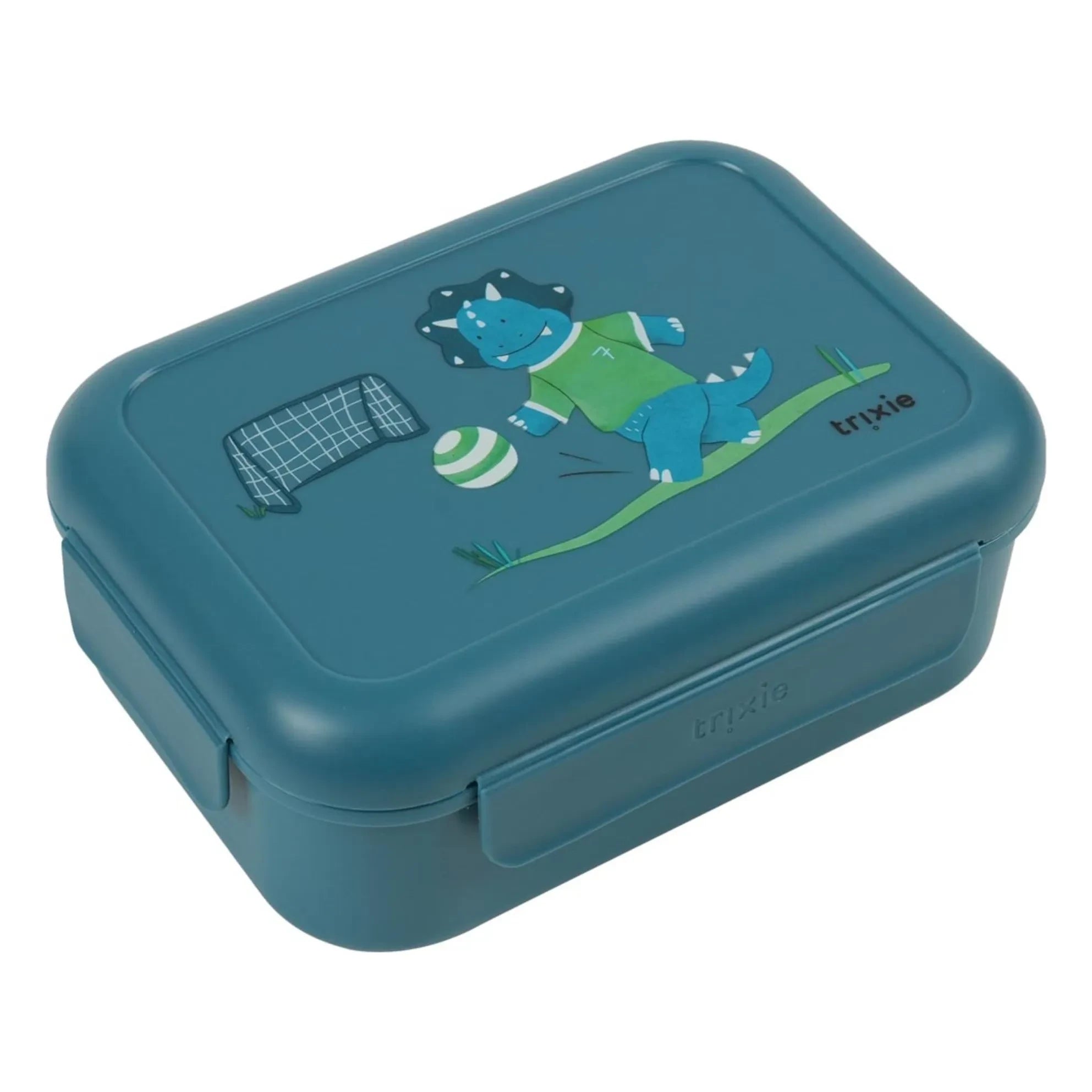 Trixie - Lunch Box Clips Ballplayer Mr. Triceratops | Blue