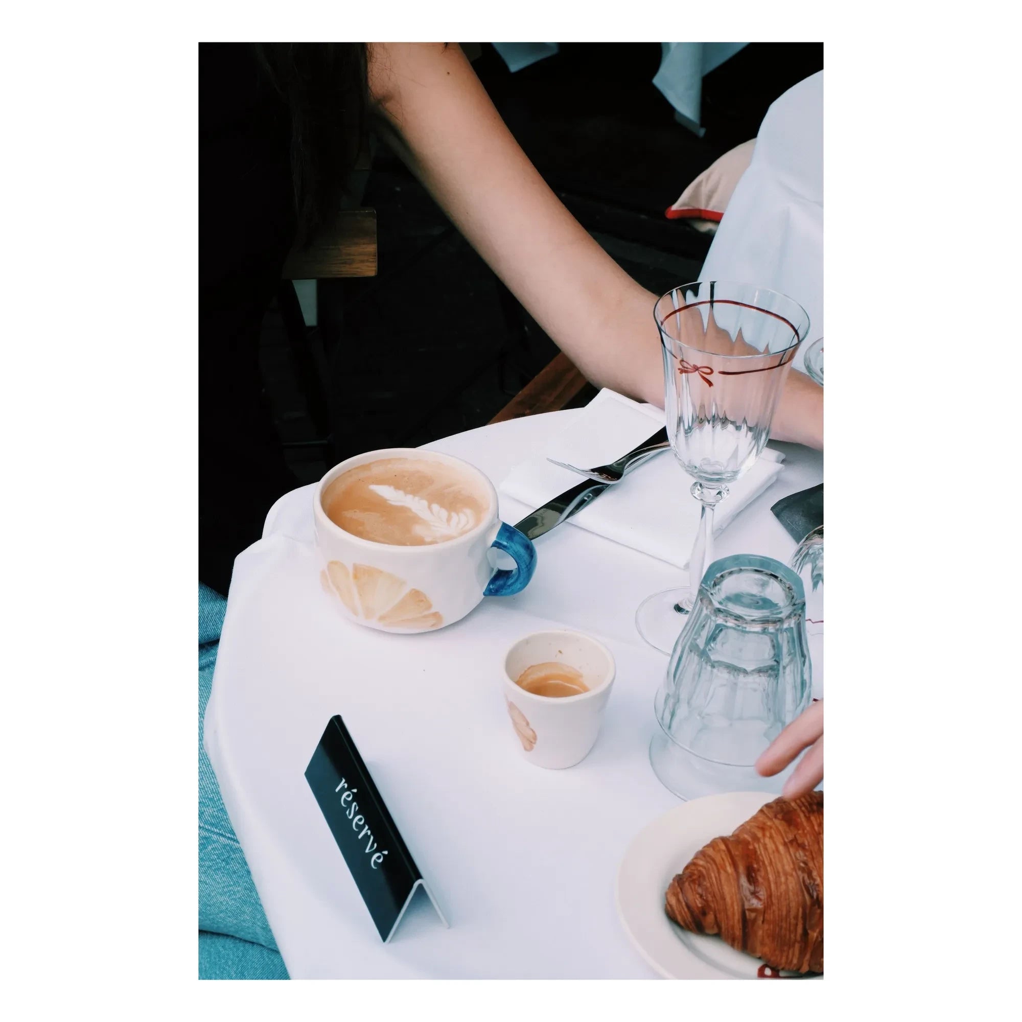 Anna + Nina - Croissant Espresso Cup | White