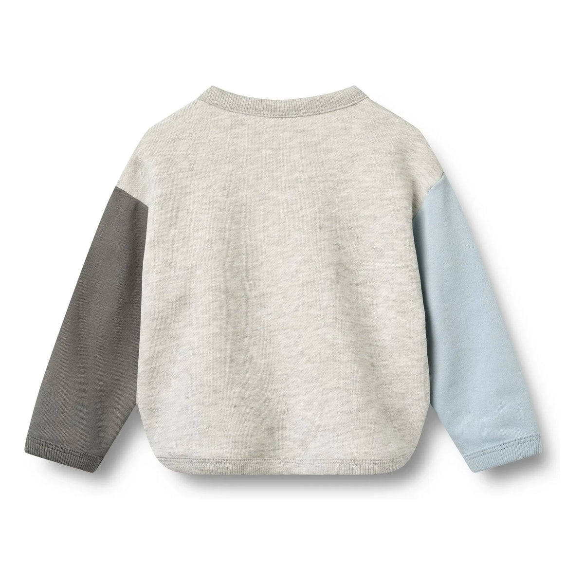Wheat - Emery Smiley organic cotton sweatshirt | Grey melange