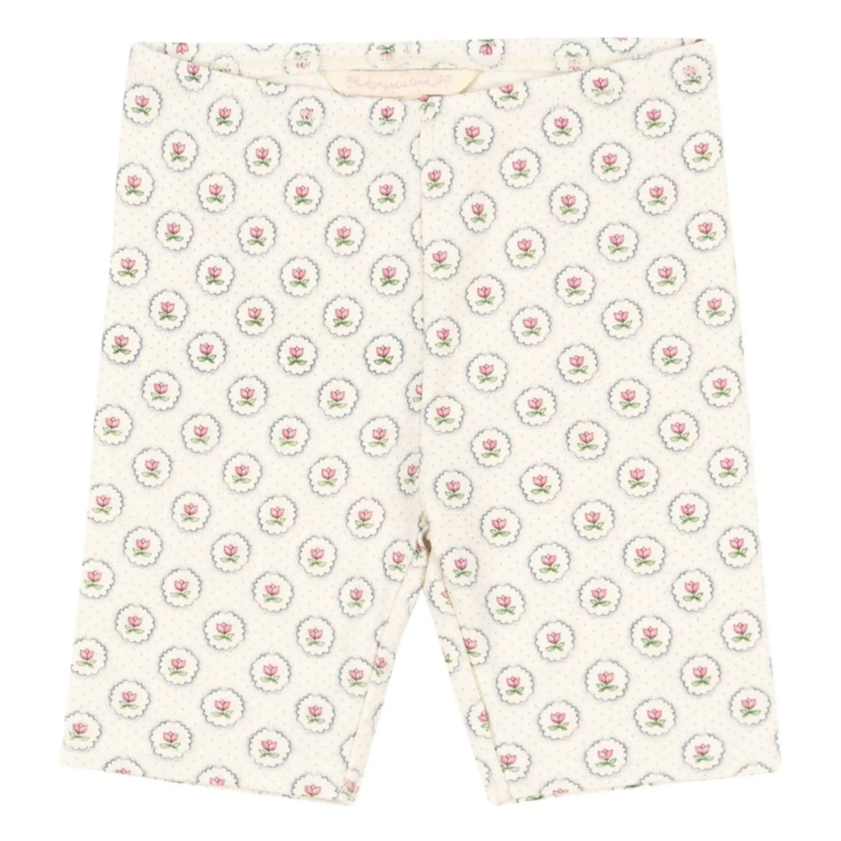 Konges Sløjd - Organic Cotton Geometric Bicycle Shorts | Ecru