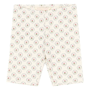 Konges Sløjd - Organic Cotton Geometric Bicycle Shorts | Ecru