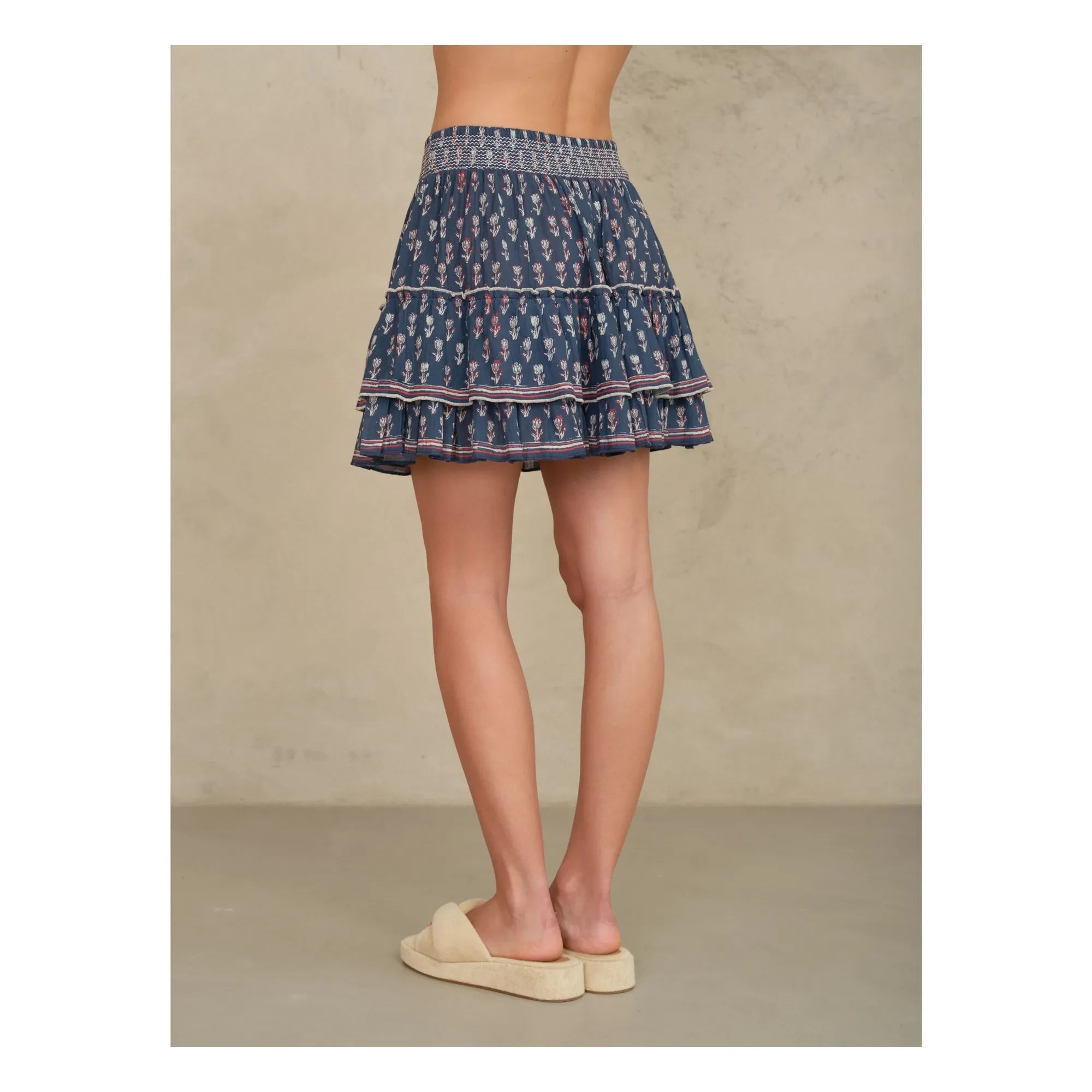 M.A.B.E. - Ari Cotton Skirt | Indigo