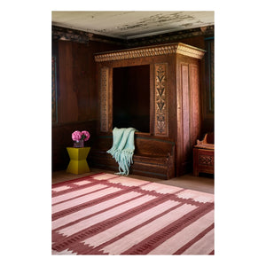 Layered - Röllakan Iris Wool Rug | Red