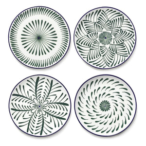 Serax - Bazaar Dessert Plates, Waww La Table - Set of 4 | Green