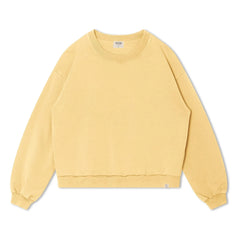 Matona - Organic cotton plain sweatshirt | Light yellow