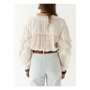 Maison Hotel - Cuba Embroidered Blouse | White