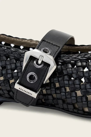 AllSaints Sabine Woven Flat Deri Babet